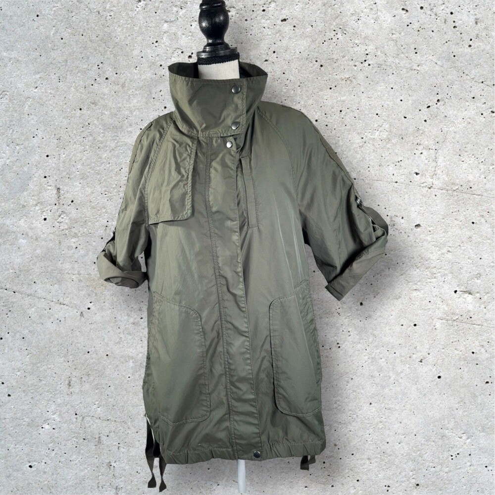 Jill Stuart VTG Y2K Parachute Style Military Jacket Army‎ Green Utility S Japan